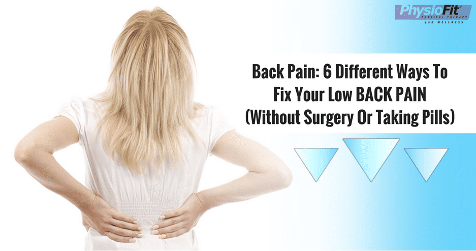 low back pain without surgery or taking pills